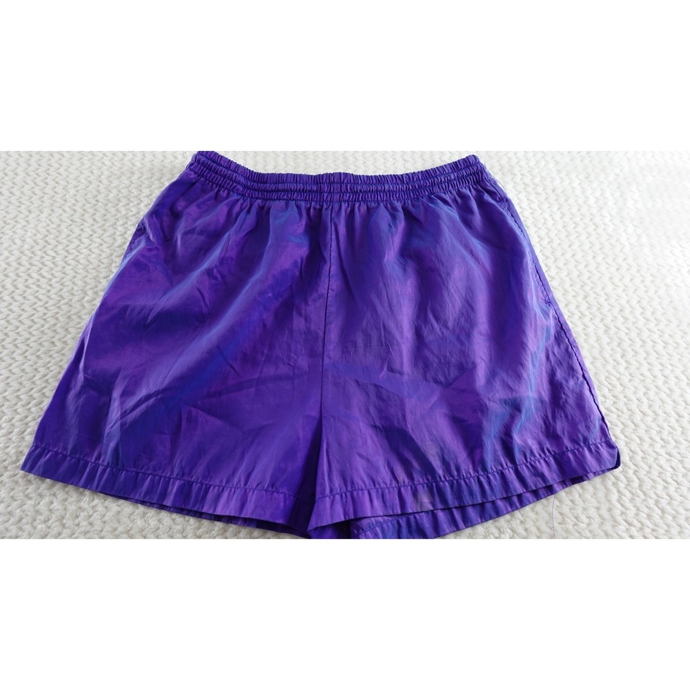 The Body Co. Iridescent Purple Shorts Soccer Running Sz Large Vintage 80's-90's